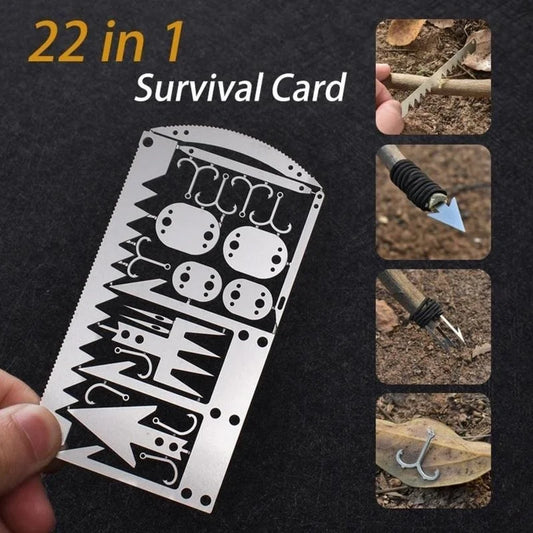 22 In 1 Stainless Steel Survival Card Tool